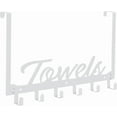 thumbnail image 1 of Over The Door Hooks, Towel Rack Towel Hooks for Bathroom, Towel Holder for Hanging Heavy Duty, Door Rack Over Door Hanger with 5 Coat Hooks for Bedroom Bathroom Kitchen, Black, 1 of 10