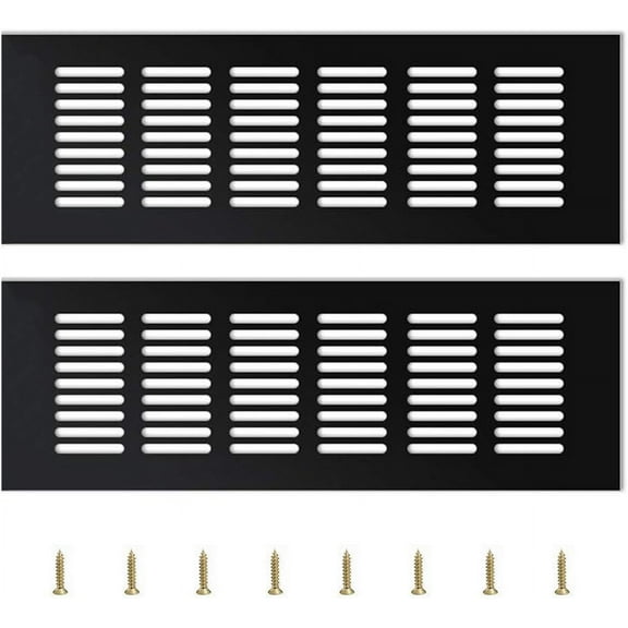 Door Jamb Vent Grille, Replacement Grille, High-Quality Ventilation Cover Ensures Smooth Airflow Control, Perfect For Door And Cabinet Installation (Set Of 2)