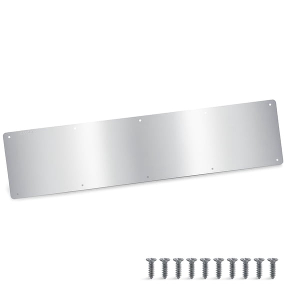 Door Kick Plate 10 x 36 Inch Satin Aluminum Interior Exterior Protection