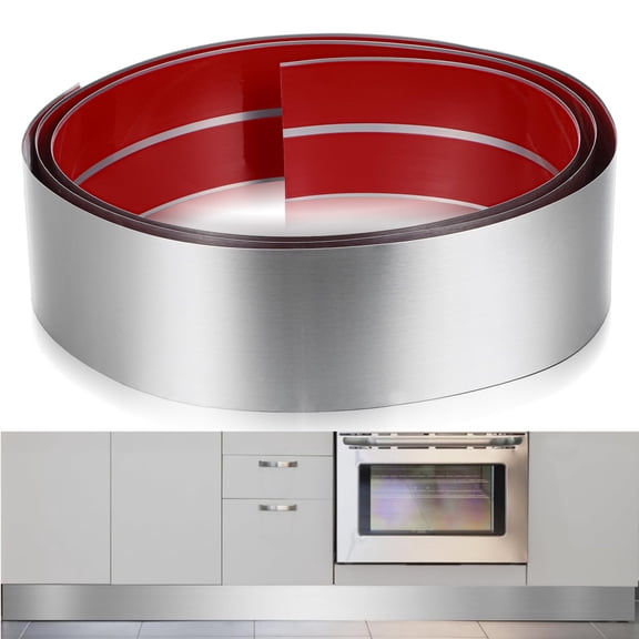 Door Kick Plate, Stainless Steel Toe Kick Cover, Metal Door Bottom Protectors, Self Adhesive Kickplate for Bottom of Door, Kitchen, Cabinet(3.9in x 6.56ft, Silver)