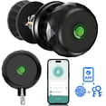 thumbnail image 1 of Door Knob,Blacksmith Smart Door Knob With 3 Ways Quick Unlock,Smart Door Lock,Black, 1 of 9