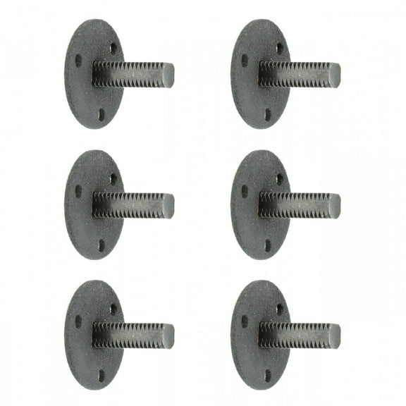 Door Knob Dummy Square Spindle Steel 1-3/8 inch Dia x 1 inch L Antique Vintage Style Heavy Duty Not Through Doorknob Pull Spindle w/Screws Renovators Supply Pack of 6