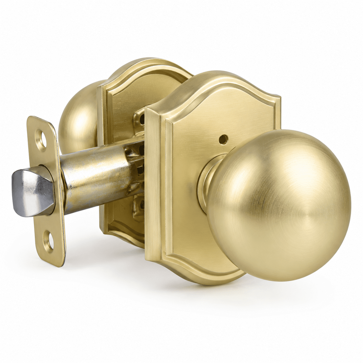 Door Knob Interior Satin Brzinc Alloy - Walmart.com