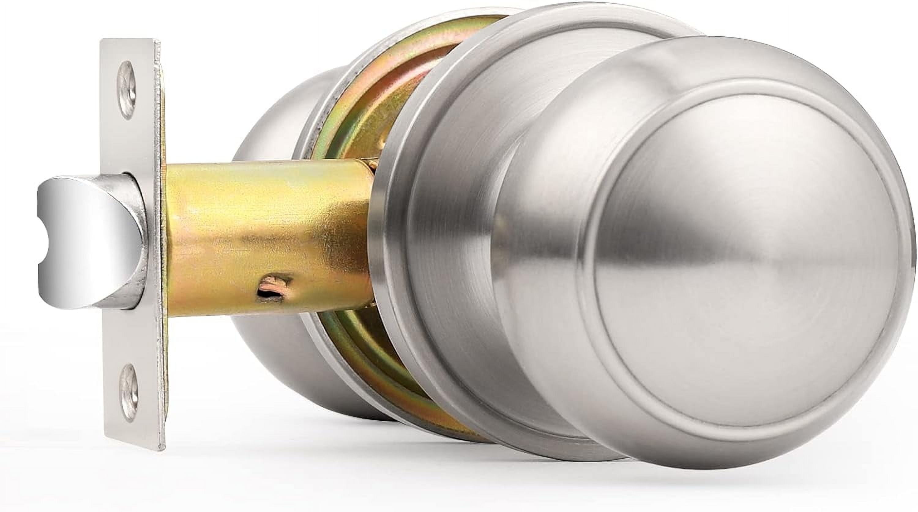 Door Knob, Passage Door Knob for Closet Hall, Interior Doorknob, Oil Rubbed Bronze, 1 Pack