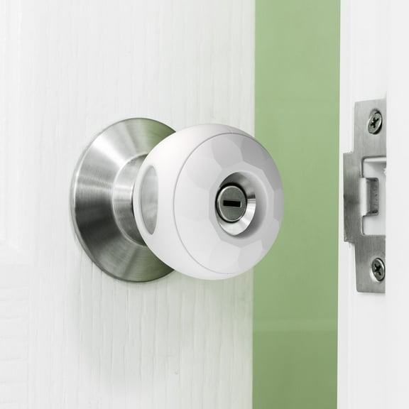 Door Knob Safety Cover for Kids, Child Proof Safety Locks for Doors, Easy Install & No Tools Needed, 4-Pack, White by Moonybaby