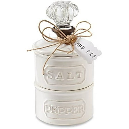 Door Knob Salt Cellar Set, White