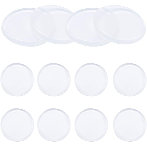 Door Knob Wall Shield 6PCS Transparent Round Soft Rubber Wall Protector Clear 52x5mm 6pcs/bag