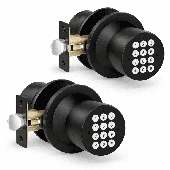 Lock Box Keypad Entry Door Knob With Keypad Lock Keyless Entry Code For Front Garhome ...