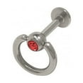 thumbnail image 1 of Door Knocker 14G Labret Monroe with CZ Gem - 6 Colors Available, 1 of 11