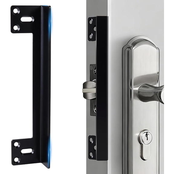 Door Latch Guard Plate 7 Outswing Door Security Protector Shield, Heavy Duty Version, Cover to Block Access to The Door Lock/Deadbolt Latch Protect Against Forced Entry