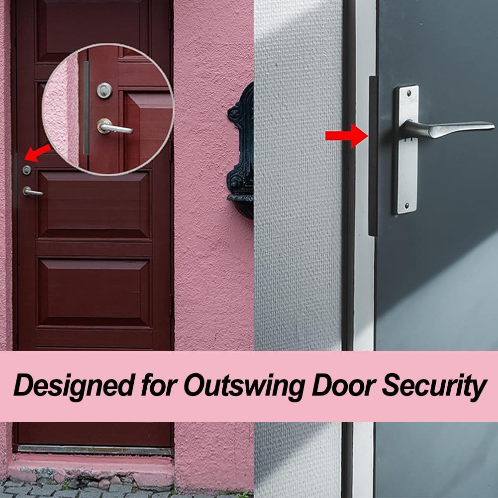 Door Latch Guard Plate, Outswing Door Security Protector, Door Latch