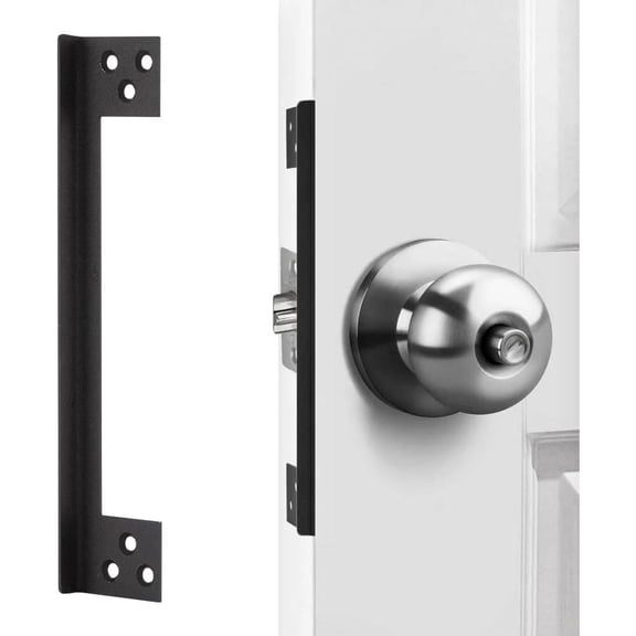 Door Latch Guard Plate, Outswing Door Security Protector, Door Latch Shield, Cov