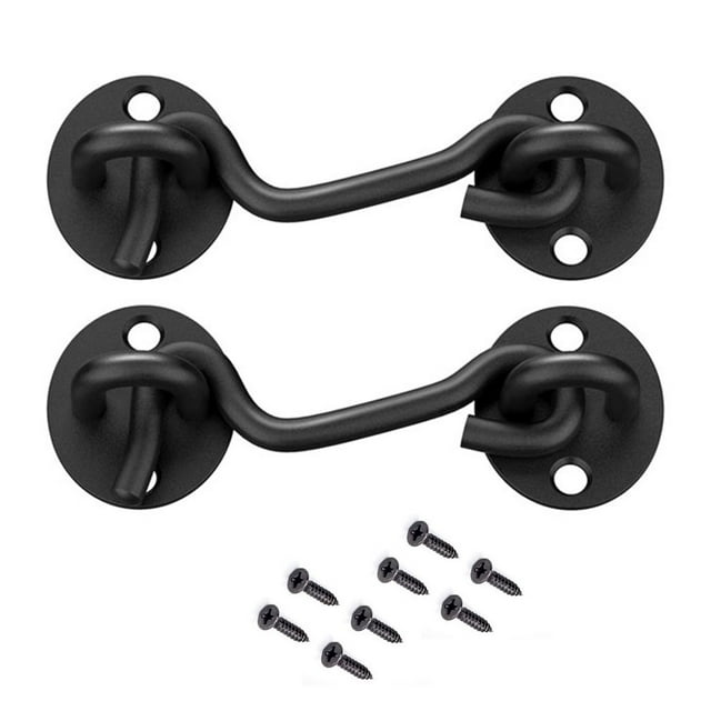 Door Latch Hook ,Barn Door Lock Gate Latch, 2 Pack 4 Inch Hook and Eye