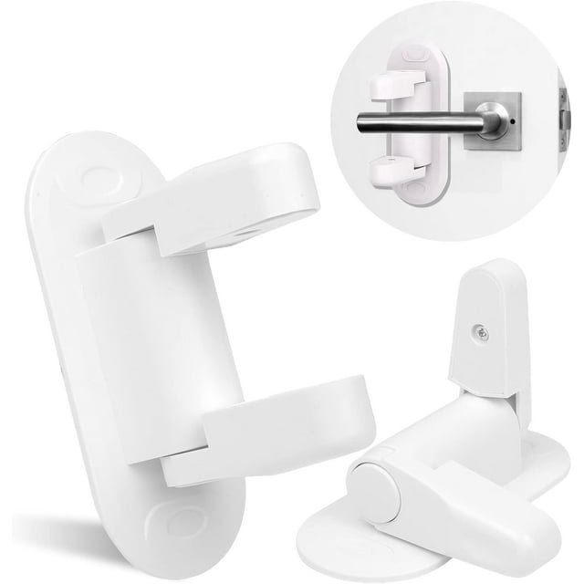Door Level Lock, 2PCS Child Proof Doors Handle Lock Baby Safety Locks