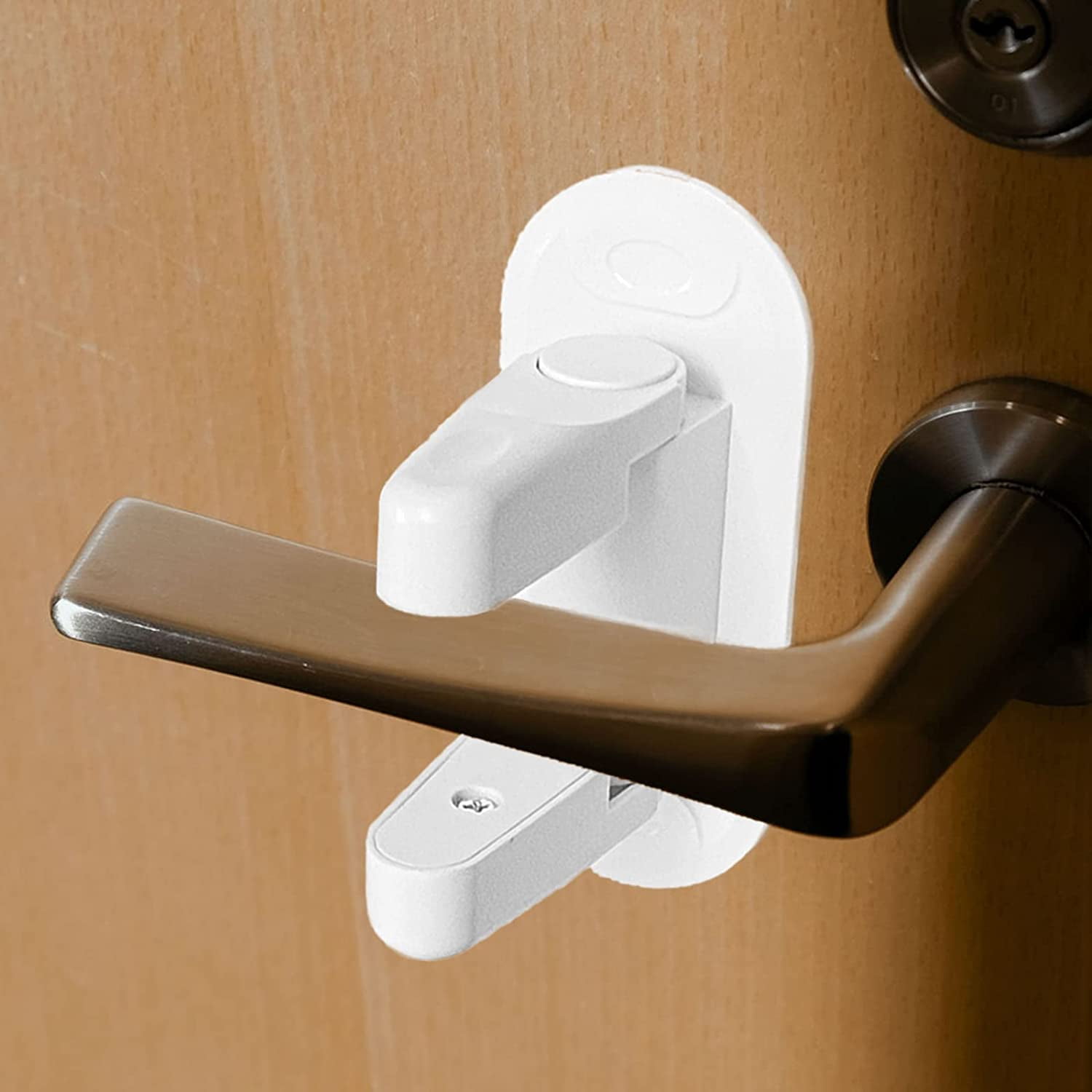 Door Lever Lock Child Proof 2 Pack White Door Locks Design for Kids