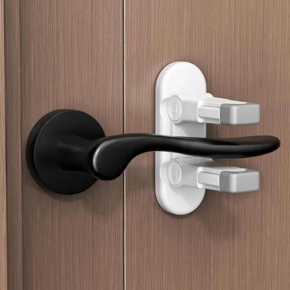 Door Lever Locks, Strong Adhesive Door Handle Locks, Durable ABS Locks for Doors, Windows, Faucets, No Tools Needed