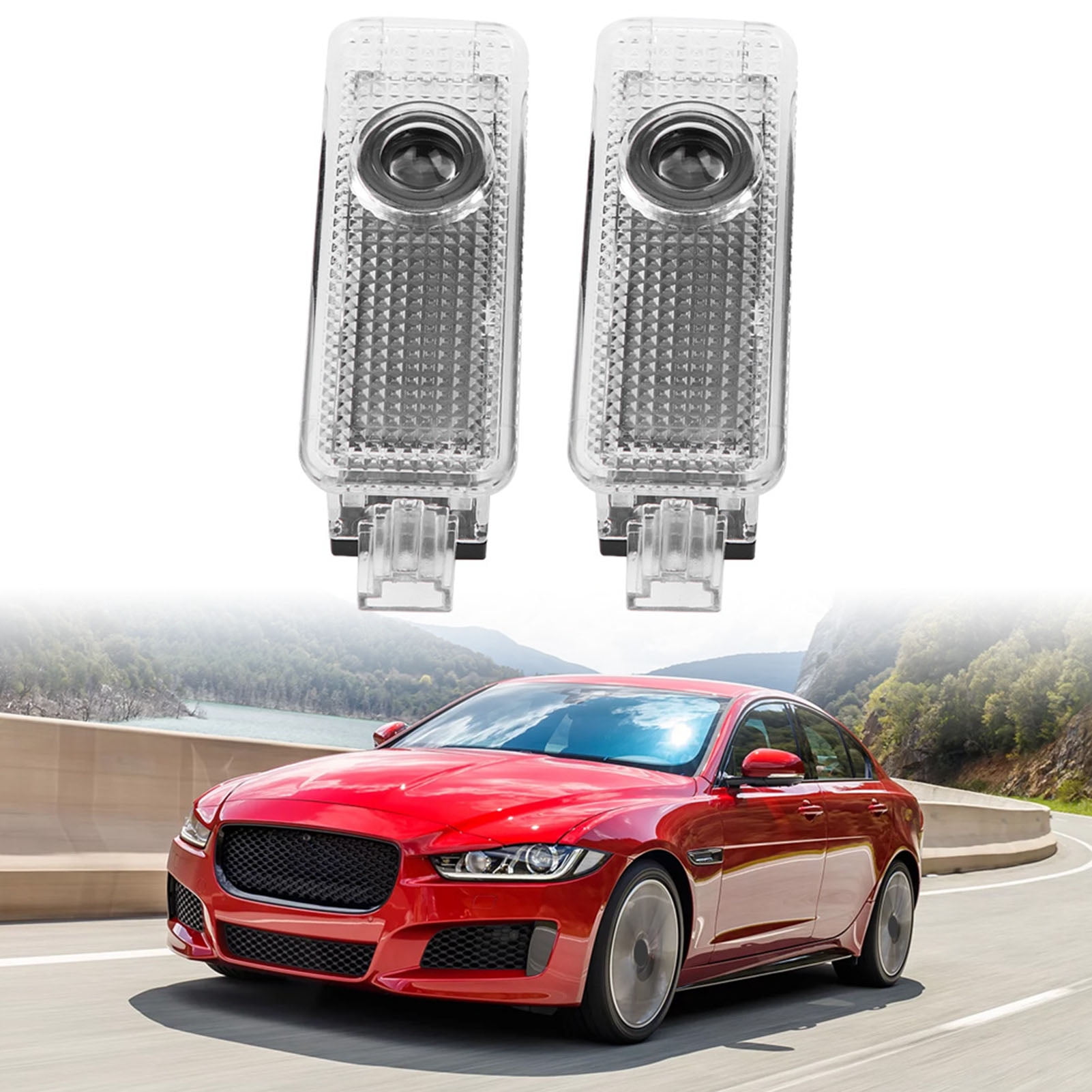 Door Light Projector, 2Pcs 12V LED Door Projection Courtesy Puddle