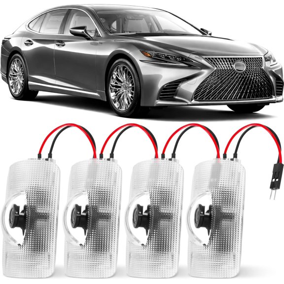Door Lights Logo Projector Compatible with LS ES is LX RX GS GX, 4 Pack Door Logo Welcome Lights, Accessories