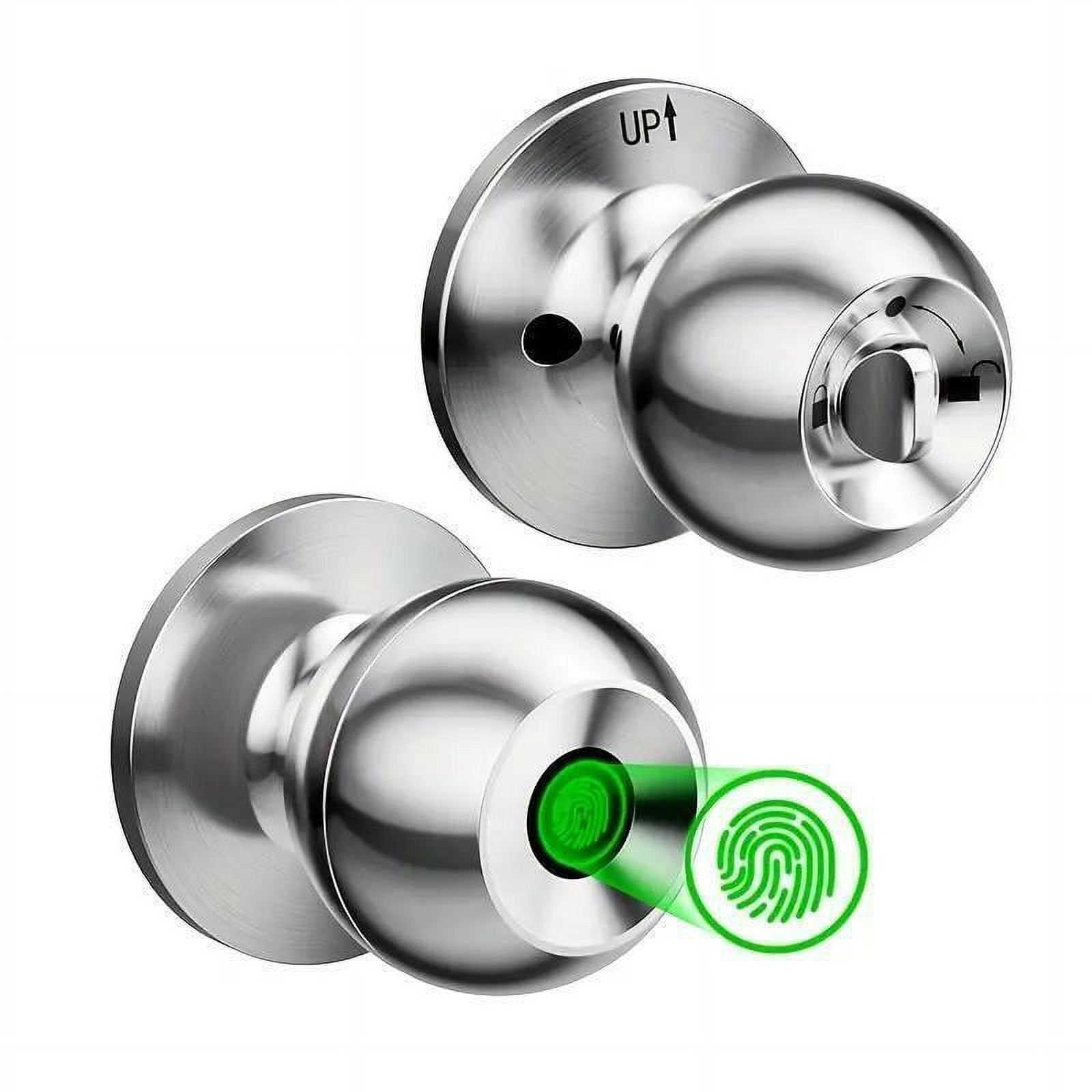 Door Lock, 1 Piece Smart Door Knob with APP/Keypad Smart Lock Keyless