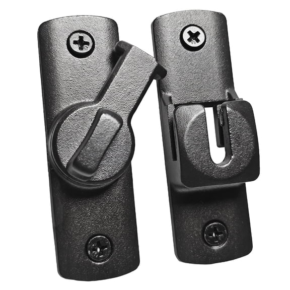 Door Lock - 90/180 Degree Flip Door Latch, Protecting Safety Sliding Gate Latches for Barn, Garden, Bathroom, Cabinet, Window, Sliding Door(Black)