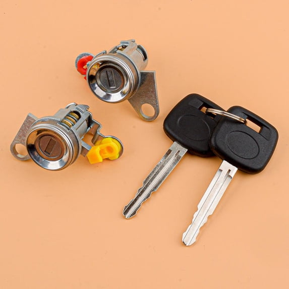Door Lock Cylinders Tumbler with Key Set Fit for Toyota Corolla Geo Prizm 69052 12340 69052 12360 1993 1994 1995 1996 1997