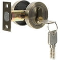 thumbnail image 1 of Door Lock Entry Knob Extra from inside Single Sided Deadbolt Front Handle Black Brushed Nickel Handles, 1 of 6