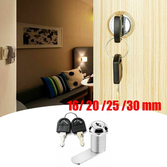 Door Lock For Cabinet Mailbox Drawer Cupboard Locker 16/20/25/30Mm+2 Key