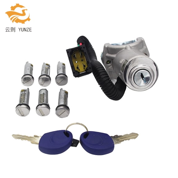 Door Lock Kit, Ignition Switch, 7 Pieces, Barrel, For IVECO DAILY, 2006 to 2012