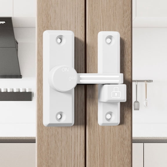 Door Lock Latch Bolt, No-Drill Colorful Door Lock Sliding Gate Lock, Heavy Duty Barn Door Latch, Handware Push-Pull Door Fastener, Adjustable Cabinet Lock Easy to Install Door Stopper