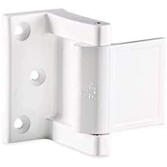 Door Lock Reinforcer Privacy Door Latch for in-Swinging Doors Extra High Resistance Home Door Security Lock White Finish