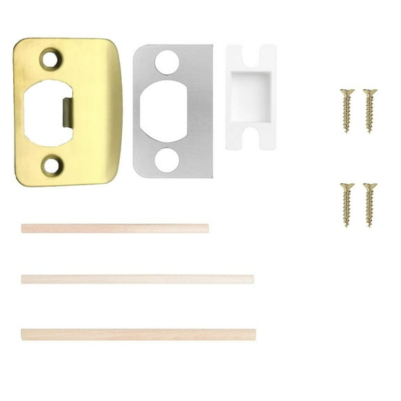 Door Lock Strike Plate with Spacer Shim Door Security Lock Re Pair Kits D Type