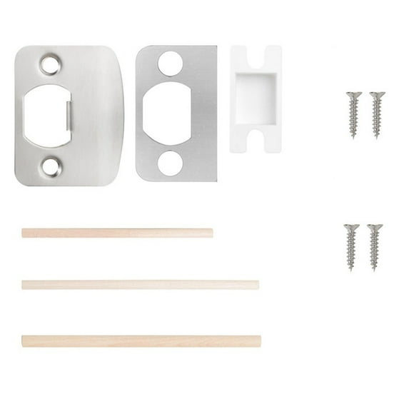 Door Lock Strike Plate with Spacer Shim Door Security Lock Repair Kits D Type