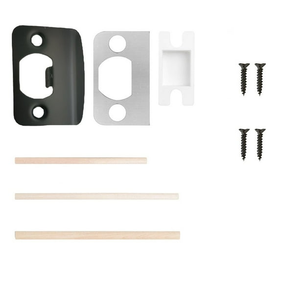 Door Lock Strike Plate with Spacer Shim Door Security Lock Repair Kits D Type
