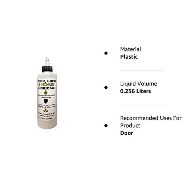 Door, Lock, and Hinge Lubricant 8 Oz Great for Sliding Doors