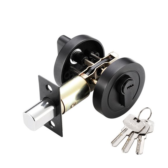 Door Lock with Key,Front Door Lock,Bedroom Door Locks Door Lock with Key Black