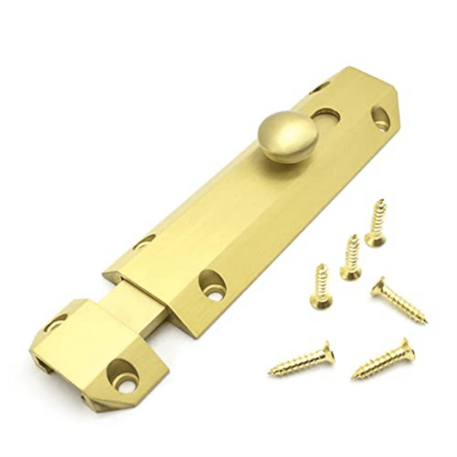 Door Locks, Brass Bolt Lock Surface Mount Sliding Door Locks, Door Latches for Bedroom/Bathroom