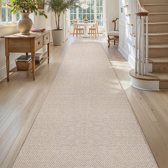 Door Mat 2'4"x8' Runner Rug with Rubber Backing, Non Slip Washable Hallway Rug, Carpet Runners for Hallway Living Room Bedroom