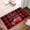 thumbnail image 1 of Door Mat 23.6"x15.7" Welcome Mat Front Floor Mats, Non Slip Indoor Carpet/Absorbent Outdoor Shoes Scraper, Happy Valentine''s Day Truck with Hearts Balloons Love Low-Profile Rugs Doormats for Entryway, 1 of 6