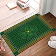 thumbnail image 1 of Door Mat 30"x18" Welcome Mat Front Floor Mats, Non Slip Indoor Carpet/Absorbent Outdoor Shoes Scraper, St. Patrick''s Day Vintage Lucky Clover Shamrocks Leave Low-Profile Rugs Doormats for Entryway, 1 of 6