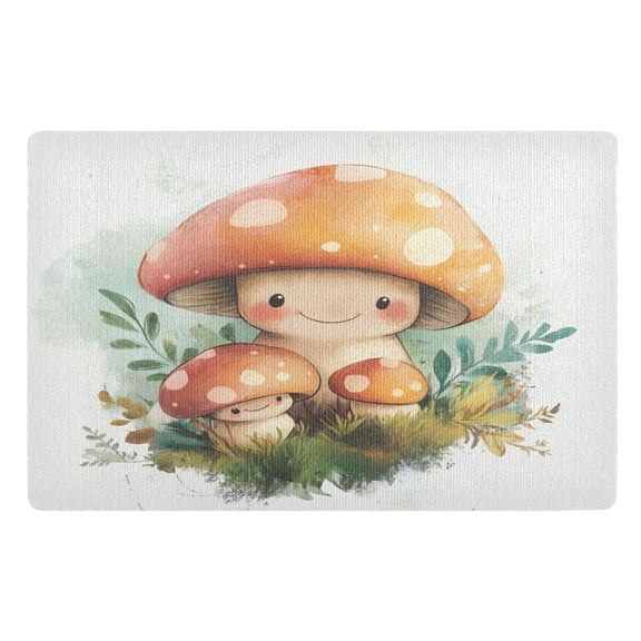 Door Mat 32x20 Inches Outdoor Doormats Bath Rugs Doormat Front Door Carpet Dust Cushion Porch Mat Living Room Mat Balcony Mat Kitchen Mat Mushroom Man