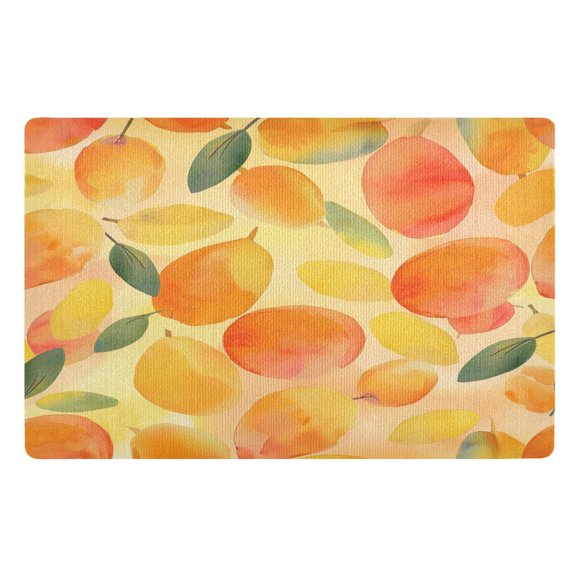 Door Mat 32x20 Inches Outdoor Doormats Bath Rugs Doormat Front Door Carpet Dust Cushion Porch Mat Living Room Mat Balcony Mat Kitchen Mat Orange Mango