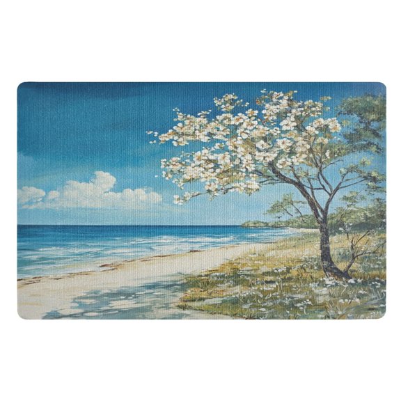 Door Mat 32x20 Inches Outdoor Doormats Bath Rugs Doormat Front Door Carpet Dust Cushion Porch Mat Living Room Mat Balcony Mat Kitchen Mat Picturesque Sea
