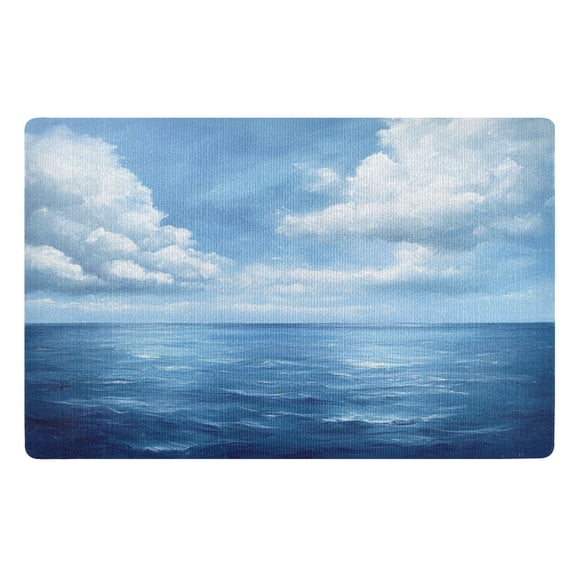 Door Mat 32x20 Inches Outdoor Doormats Bath Rugs Doormat Front Door Carpet Dust Cushion Porch Mat Living Room Mat Balcony Mat Kitchen Mat Sea Of White Clouds