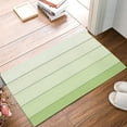 Door Mat for Bedroom Decor, Rustic Gradient Green Retro Barn Wood Grain