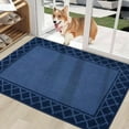 thumbnail image 1 of Door Mat Dirt Trapper Non Slip Entryway Rugs Absorbent Welcome Mat Low Profile Washable Front Door Mat For Muddy PawsEntrance Hallway 32 X 48 Navy Blue, 1 of 7