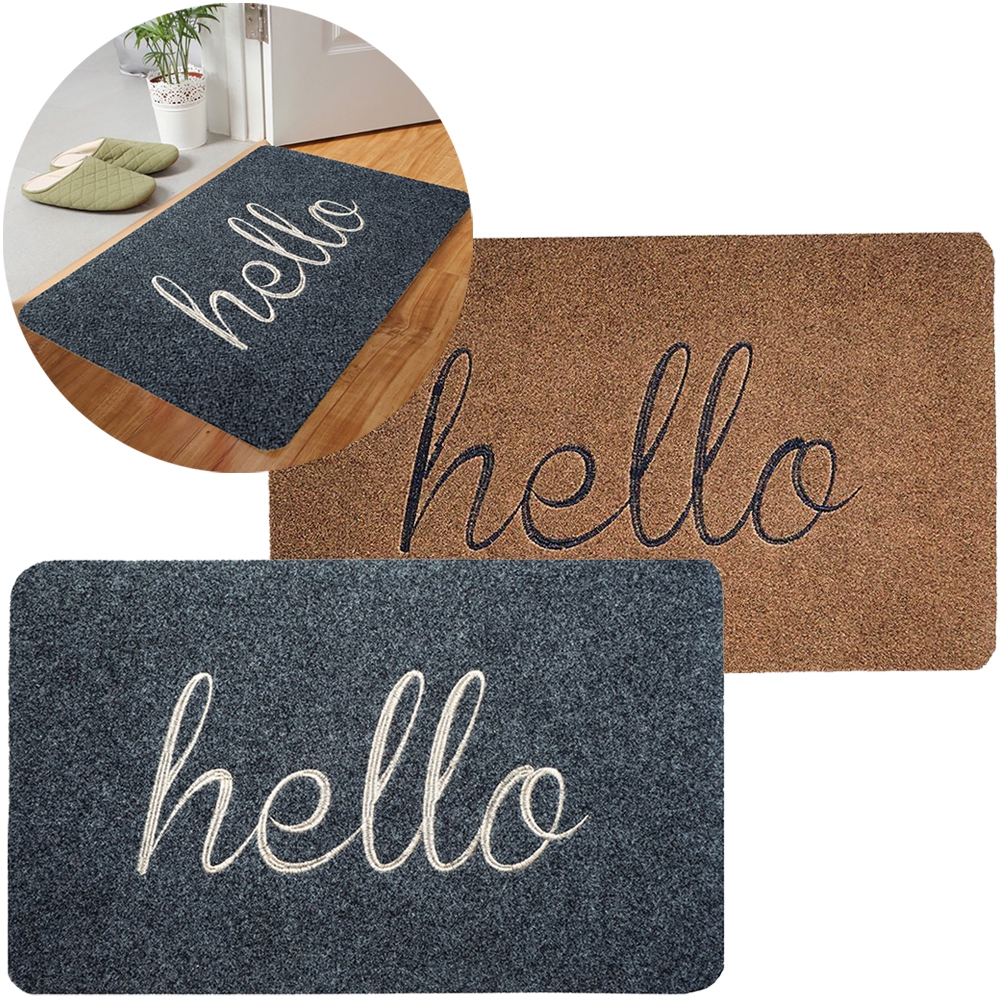 Door Mat Durable Hello Mats Outdoor Indoor NonSlip Doormat for