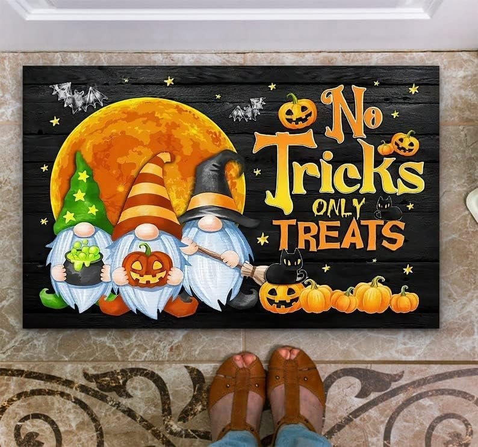 Door Mat Floor Rug Door Mat No Tricks Only Treats NonSlip Mats