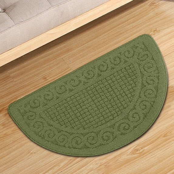 Semicircular Entrance Door Mat, Non-Slip Floor for Household & Bathroom, Easy Clean Polyester Mat