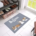 thumbnail image 1 of Door Mat Indoor Entrance Porch Welcome Funny Non-Slip Doormat Cute Bulldog Grey Background Doormat Home Decor Home Decor Housewarming Decor Door Mat, 30 x 18 Inch, 1 of 4
