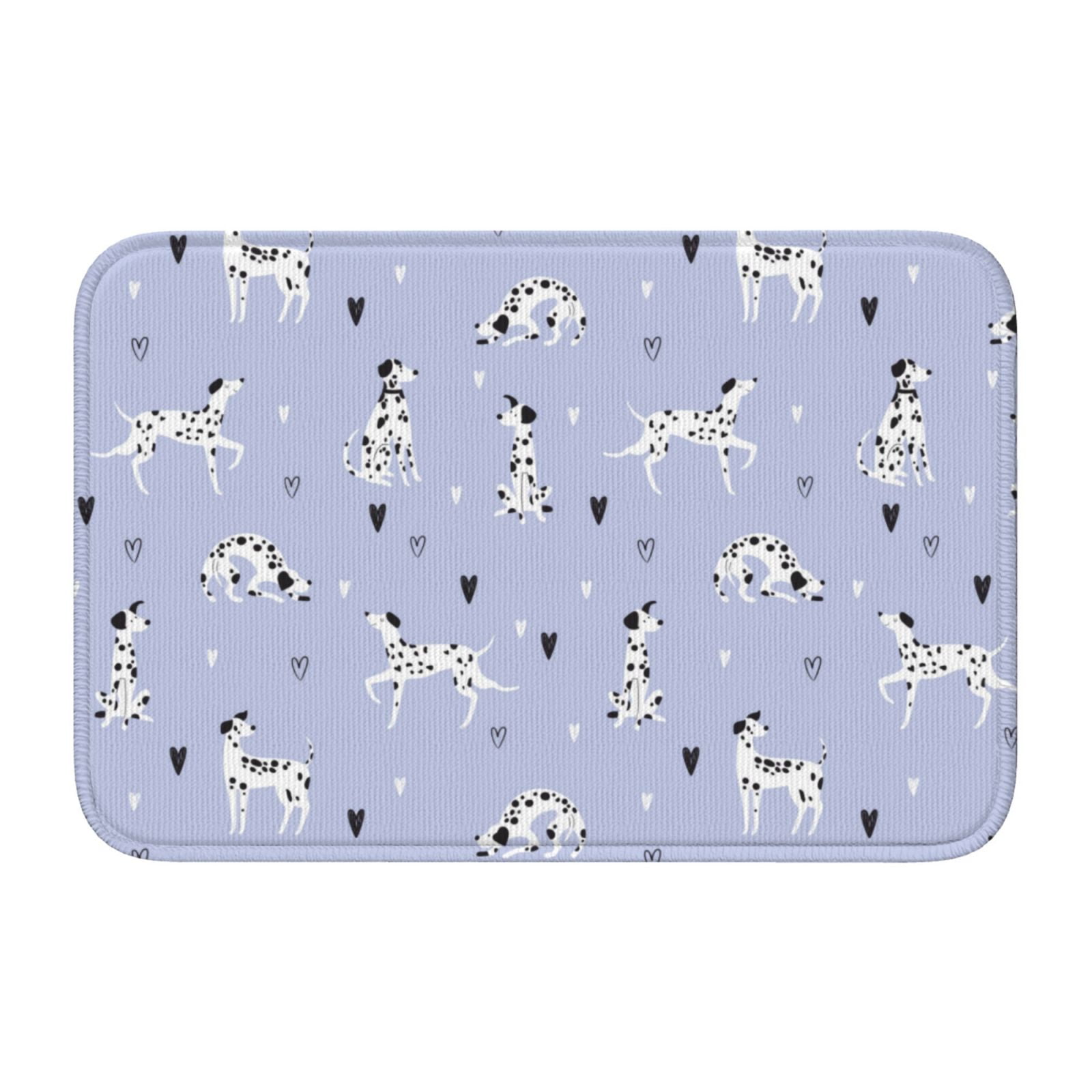 Door Mat Indoor Outdoor Entrance, Cute Spotted Dog Puppy NonSlip